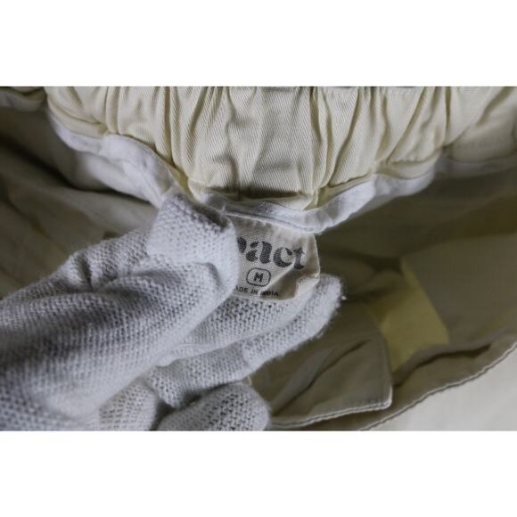 Pact Pants Womens Medium Beige Khaki Chino Organic Cotton Zip Elastic Waist - Picture 3 of 7